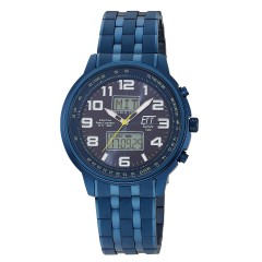 Eco Tech Time Solar Drive Funk Herrenuhr Hunter II EGS-11390-25M World Timer