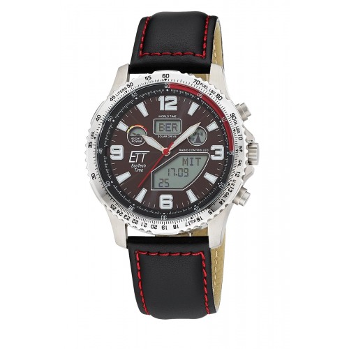 Funk Solar Drive Professional World Timer Herren Titan EGT-11718-22L