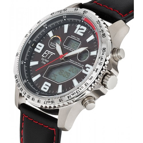 Funk Solar Drive Professional World Timer Herren Titan EGT-11718-22L