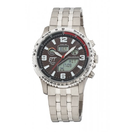 Funk Solar Drive Professional World Timer Herren Titan EGT-11720-22M