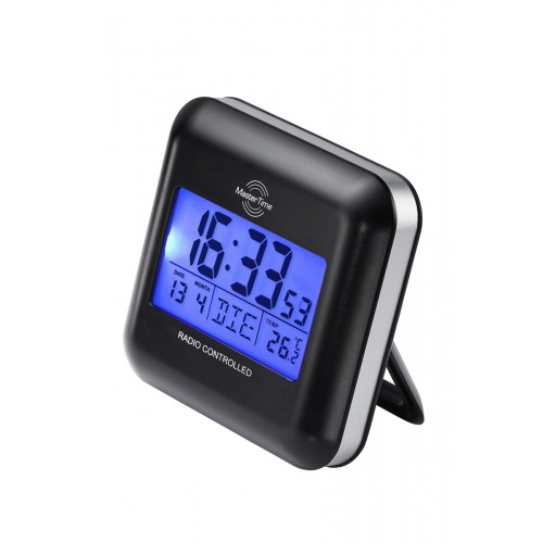 Digitaler Funk Wecker DCF77 mit Alarm, Touch LED-Beleuchtung, Datum,  Kalender, Temperatur, inkl. Batterien MTC-71029-85P - Uhrenzubehör